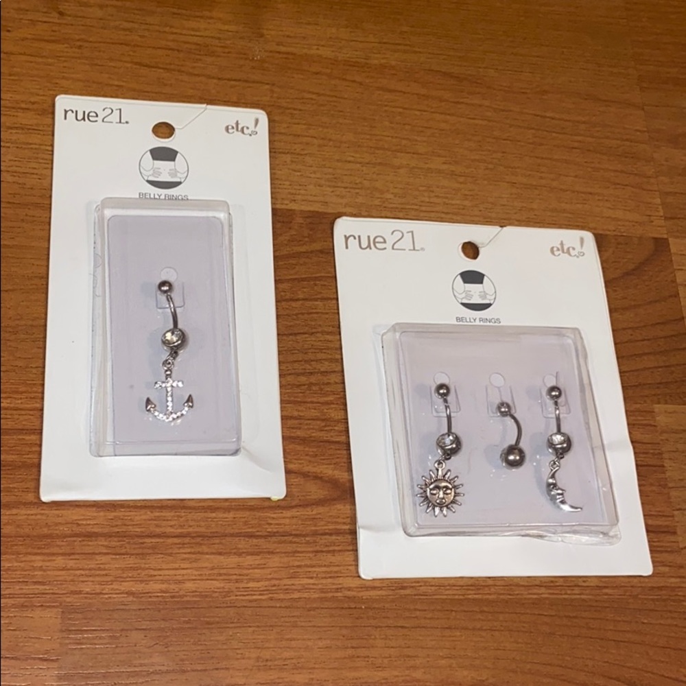 🆕 Silver Belly Rings (Bundle of 4) - Picture 2 of 4